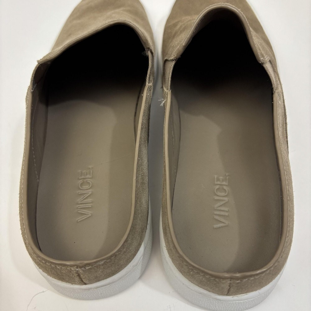 Vince Slip‎ On Suede Leather Shoes Womens Size 8 38 Beige Casual Flats Sneakers - Picture 13 of 14